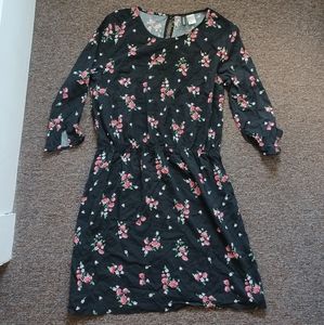 black floral dress